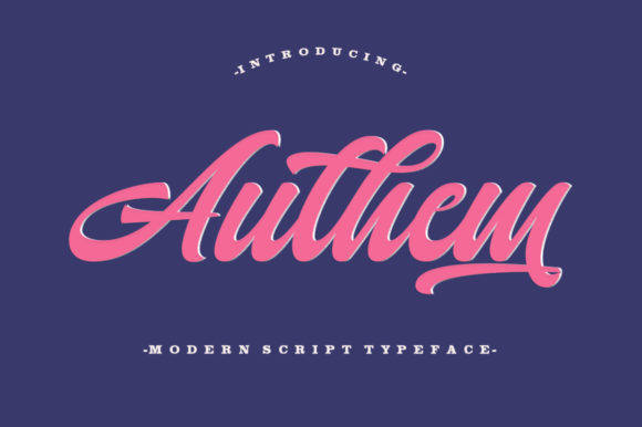 Authem Script Font Review for Vintage Craft Projects