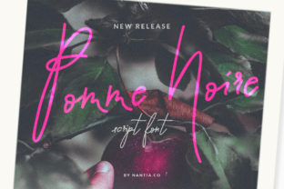 Pomme Noir: The Unique Light Script Font for Handcrafted Digital Design