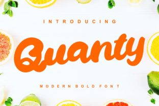 Quanty: A Bold Script Font with Vintage Appeal for Branding